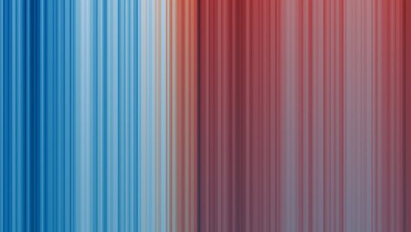 A series of vertical lines span the width of the image, light blue on the left and gradually becoming dark red on the right.