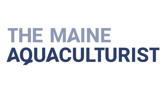 a simple logo wordmark that says "the Maine aquaculturist"