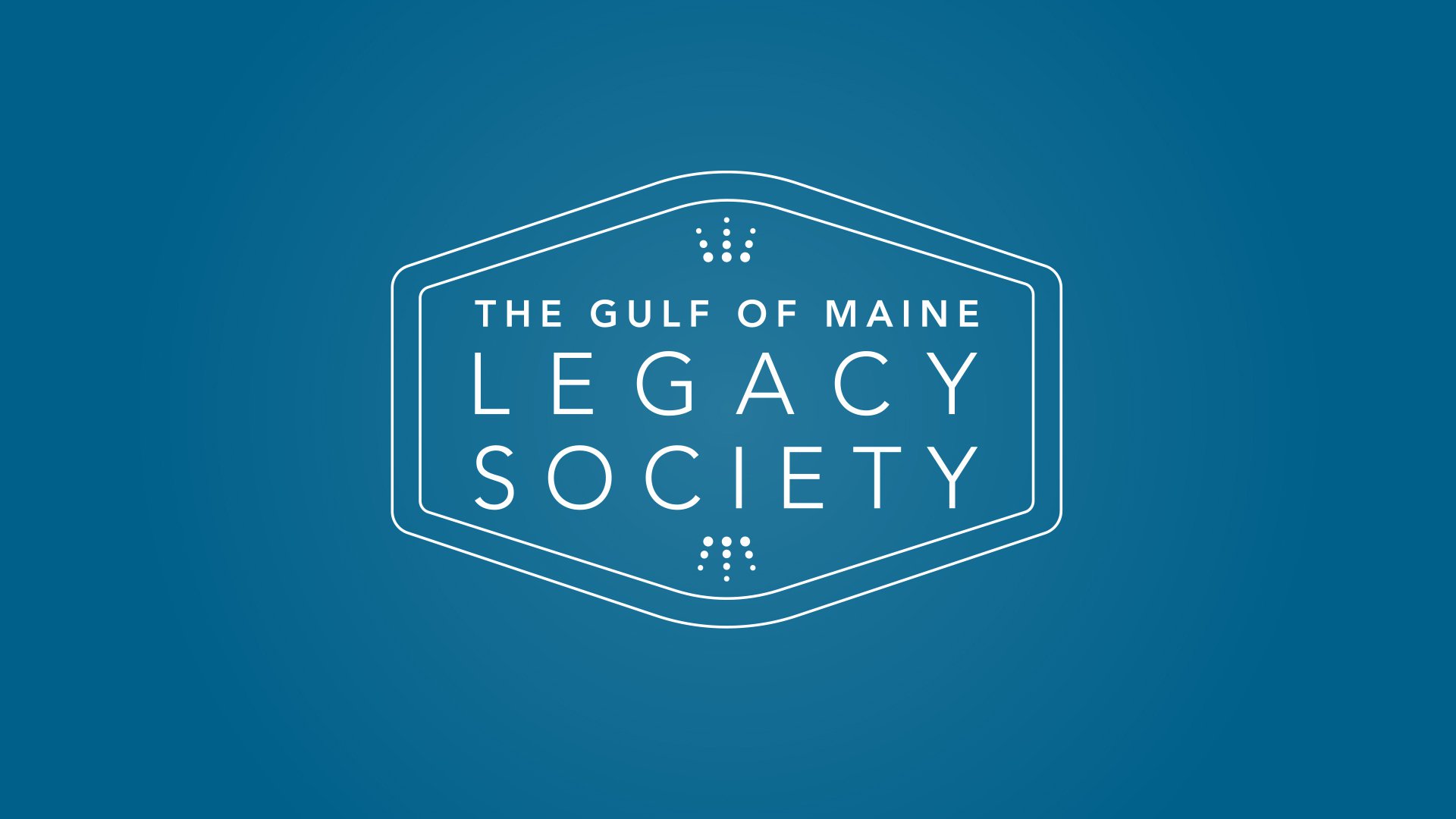 a badge that says "gulf of maine legacy society" on blue background